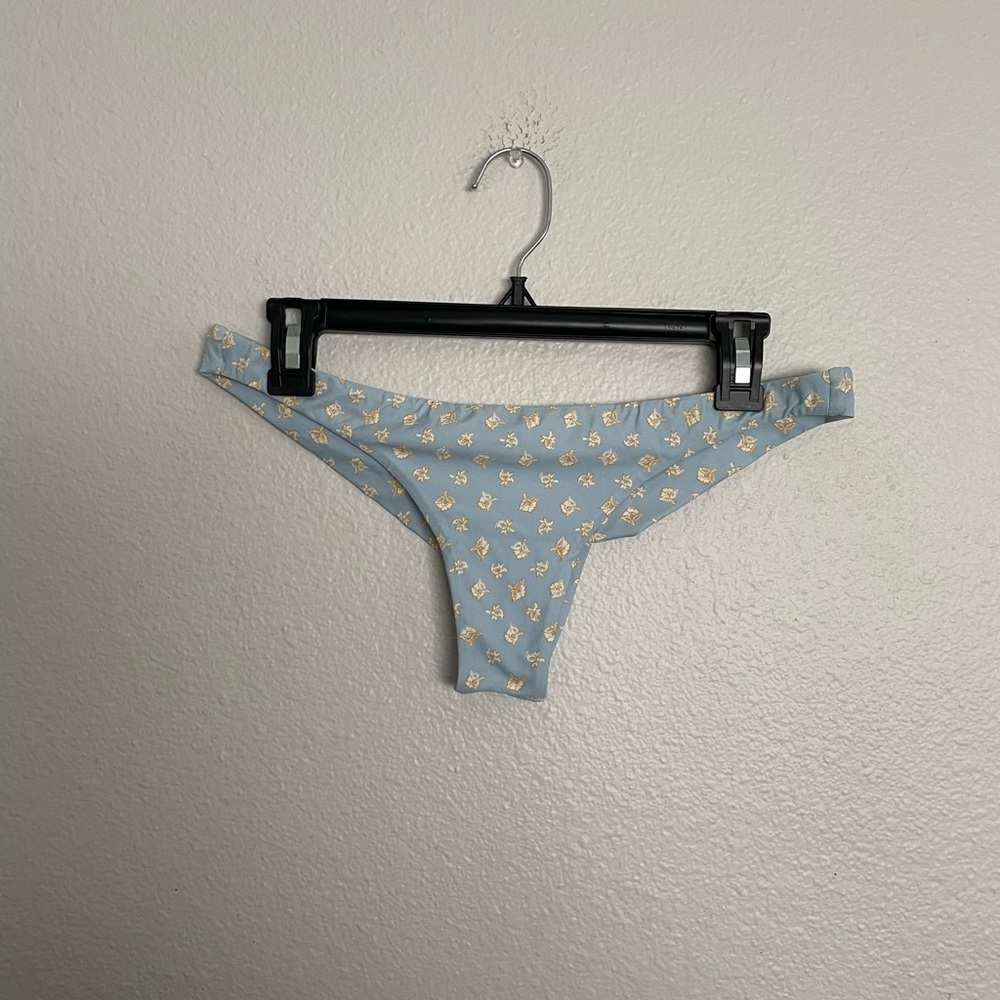 Billabong blue and gold tanga cheeky bikini bottoms